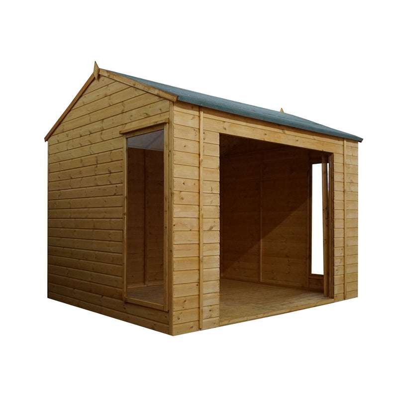 Mercia Vermont 9' 11 x 8' 1 Reverse Apex Summerhouse - Premium Dip Treated Shiplap