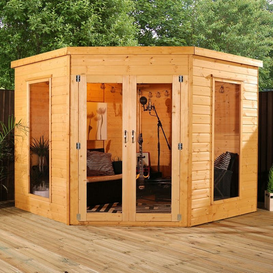 Mercia Premier 8' 4" x 8' 4" Pent Summerhouse - Premium Dip Treated Shiplap