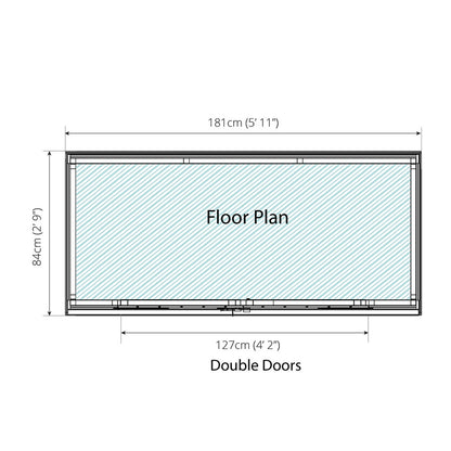 Mercia 5' 11" x 2' 9" Pent Shed - Budget Dip Treated Overlap