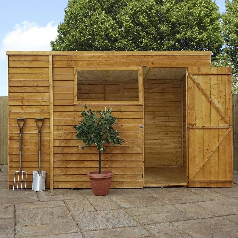 Mercia 9' 11" x 6' 1" Pent Shed - Budget Dip Treated Overlap