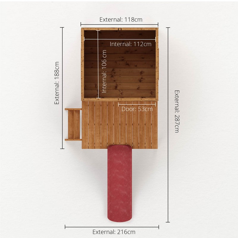 Mercia Snug 7' 1" x 9' 4" Apex Children's Playhouse - Premium Dip Treated Shiplap