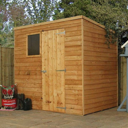 Mercia 6' 11" x 5' 1" Pent Shed - Budget Dip Treated Overlap