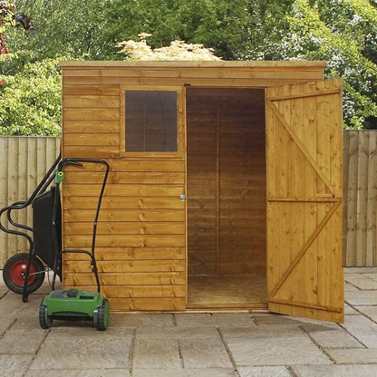 Mercia 6' 11" x 5' 1" Pent Shed - Budget Dip Treated Overlap