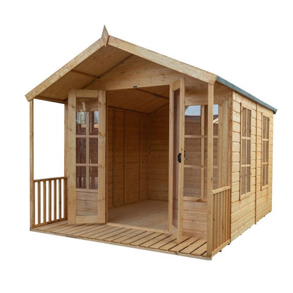 Mercia Wessex 8' 2 x 10' Apex Summerhouse - Premium Dip Treated Shiplap