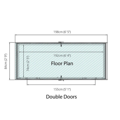 Mercia Garden Storage 2' 9" x 6' 10" Apex Bike Store - Budget Dip Treated Overlap