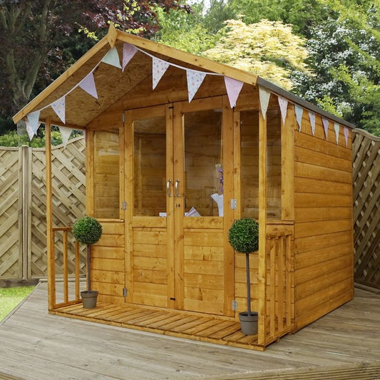 Mercia Bournemouth 7' 3" x 7' 3" Apex Summerhouse - Premium Dip Treated Shiplap