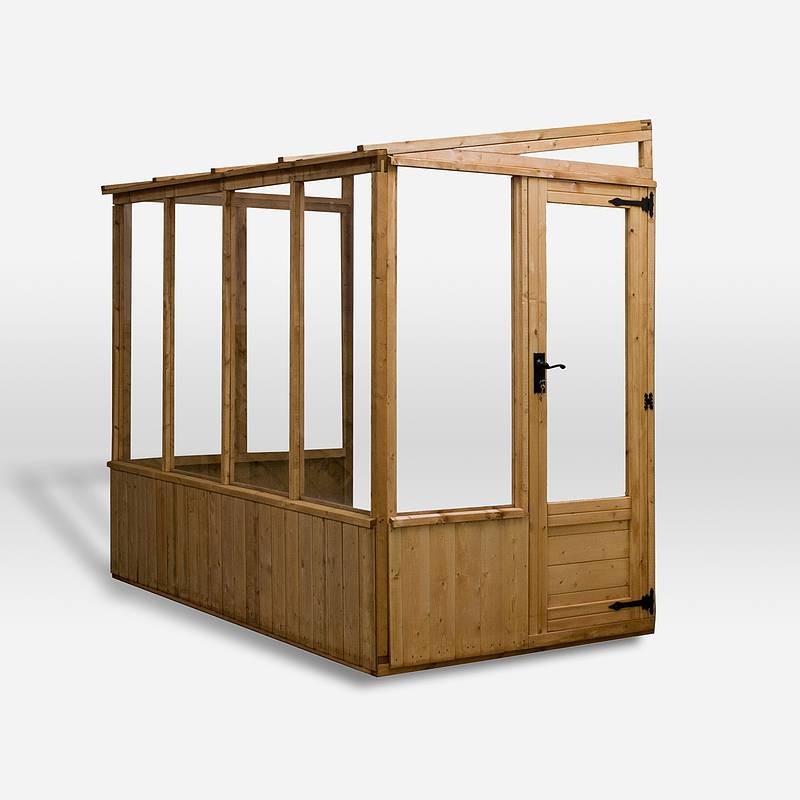 Mercia Evesham 4' 3" x 8' 2" Pent Greenhouse - Premium Dip Treated Shiplap