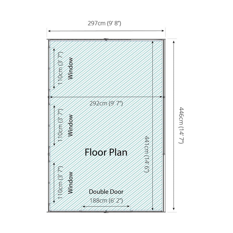 Mercia 10' 2" x 14' 10" Apex Shed - Premium Dip Treated Overlap