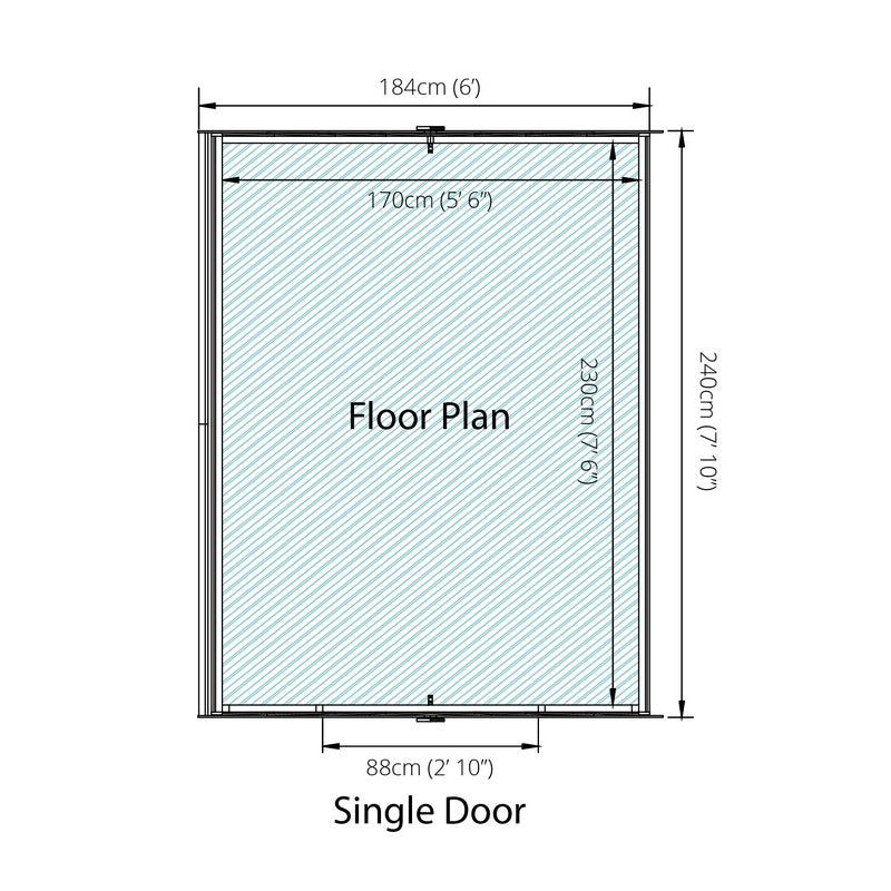 Mercia 6' 3 x 7' 10 Apex Shed - Budget Dip Treated Overlap