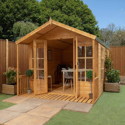 Mercia Wessex 8' 2 x 12' Apex Summerhouse - Premium Dip Treated Shiplap