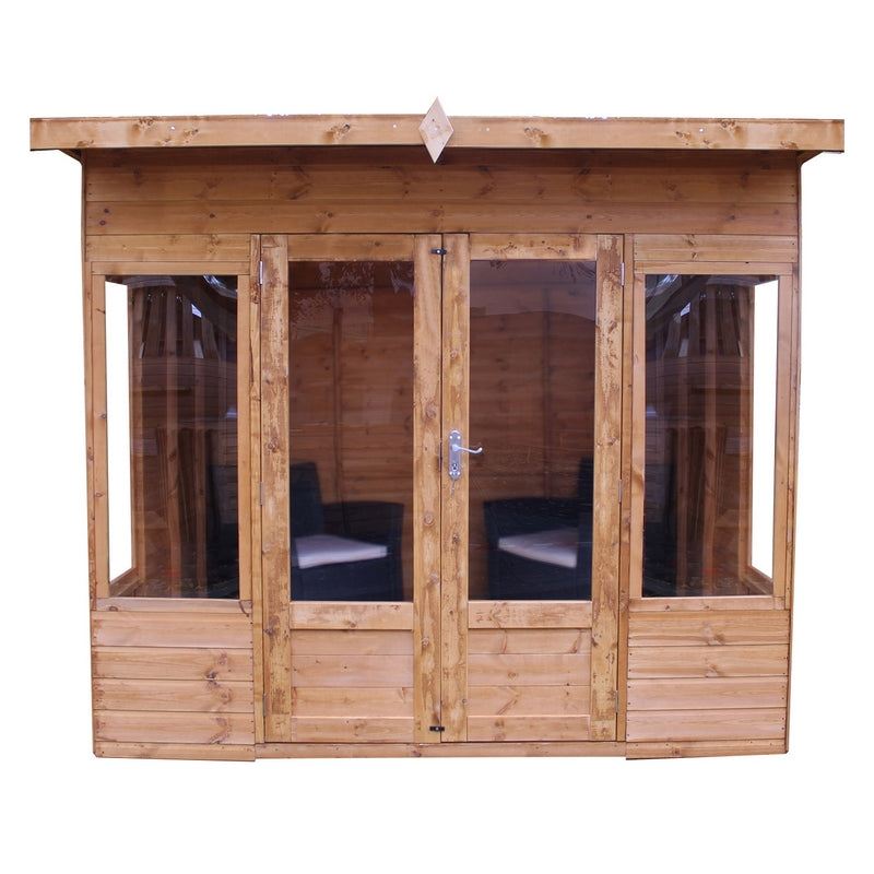 Mercia Helios 8' 2" x 9' 7" Curved Summerhouse - Premium Dip Treated Shiplap