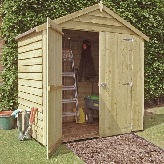 Shire Ashworth 6' 7" x 4' 2" Apex Shed - Premium Pressure Treated Overlap