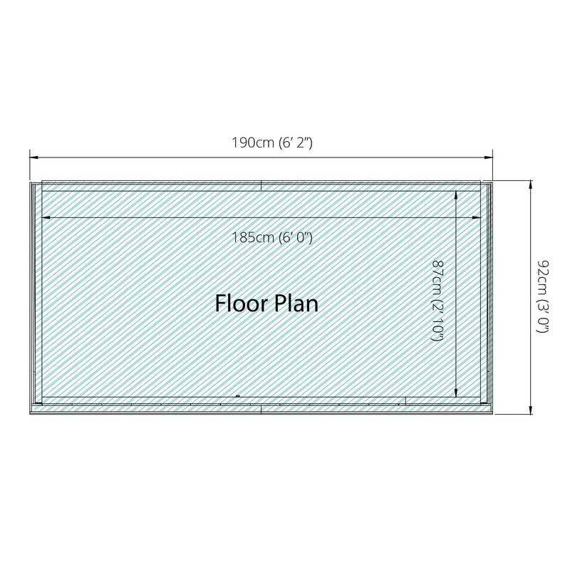 Mercia Garden Storage 3' 2" x 6' 4" Pent Bike Store - Budget Dip Treated Overlap