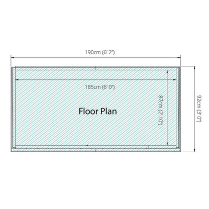 Mercia Garden Storage 3' 2" x 6' 4" Pent Bike Store - Budget Dip Treated Overlap