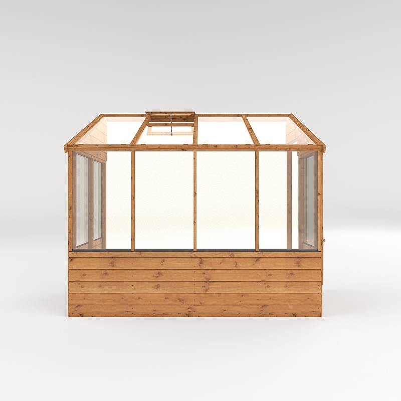 Mercia Evesham 4' 1" x 7' 10" Pent Greenhouse - Premium Dip Treated Shiplap