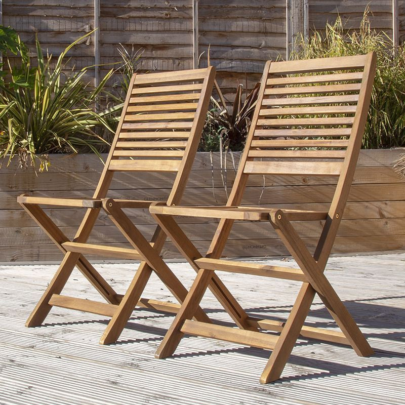 Acacia Wood Garden Chair by Wensum - 2 Seats