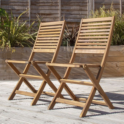 Acacia Wood Garden Chair by Wensum - 2 Seats