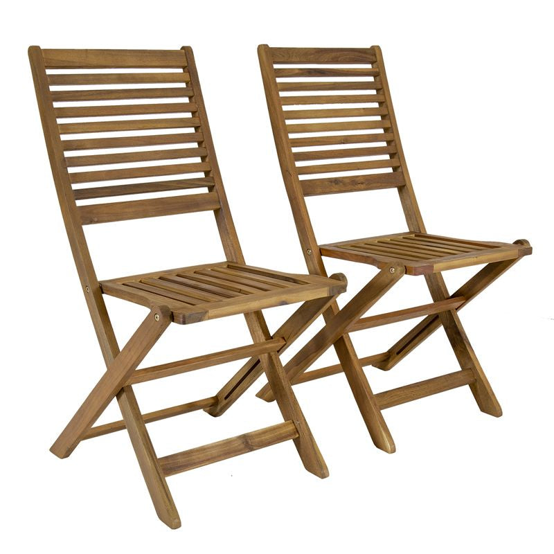 Acacia Wood Garden Chair by Wensum - 2 Seats