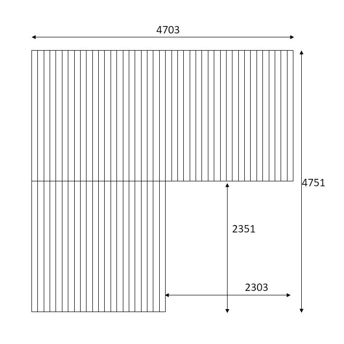 Swift Deck Premium Garden Decking Kit 4.75 x 4.7m - Corner