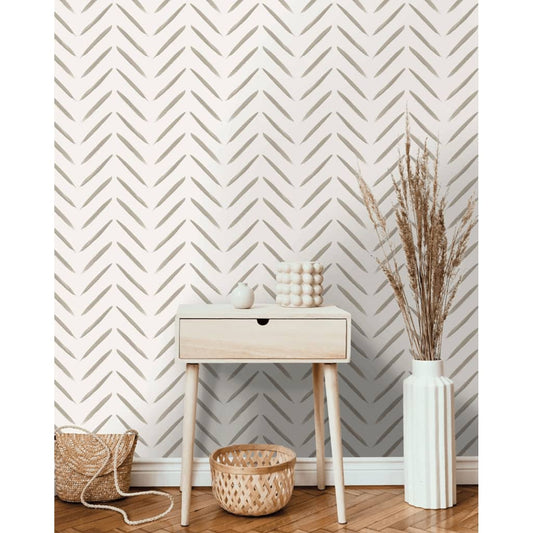 DUTCH WALLCOVERINGS Wallpaper Chevron Taupe