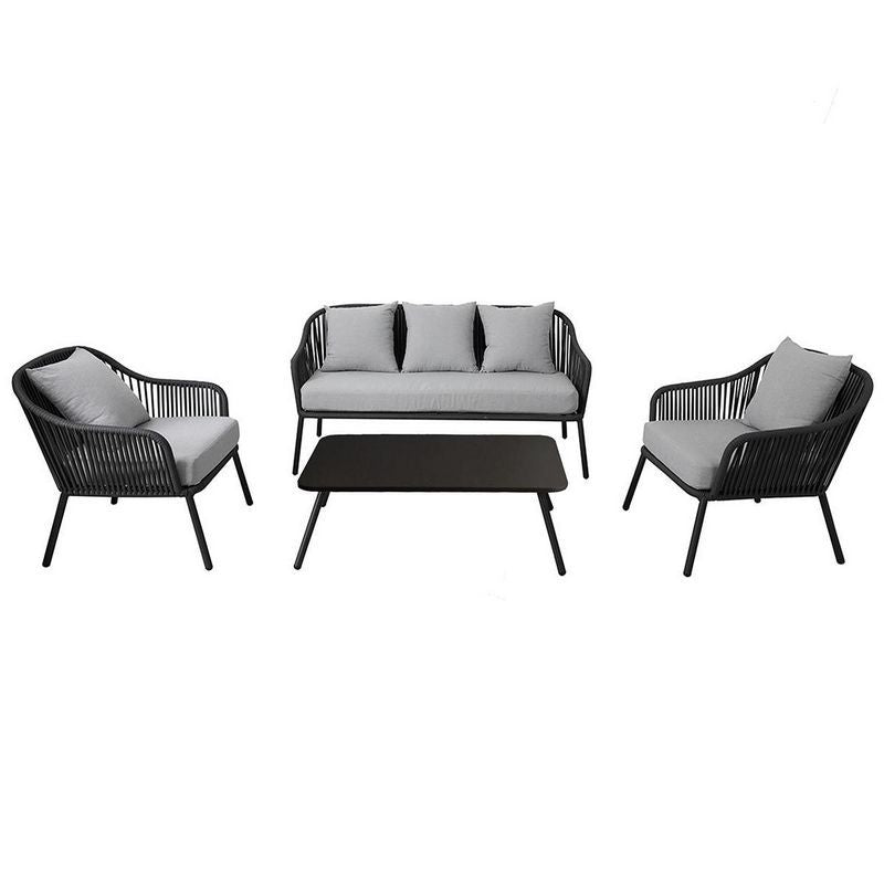 Garden Furniture Set by Wensum - 5 Seats Grey Cushions - Croft Home & Garden