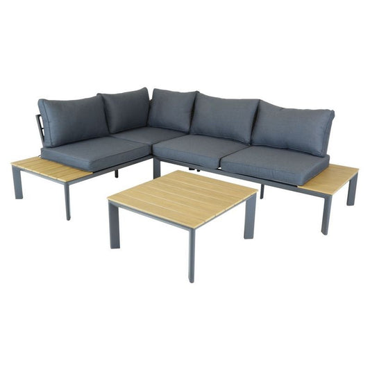 Garden Furniture Set by Wensum - 3 Seats Grey Cushions - Croft Home & Garden