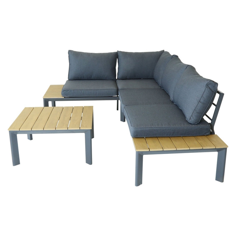 Garden Furniture Set by Wensum - 3 Seats Grey Cushions - Croft Home & Garden