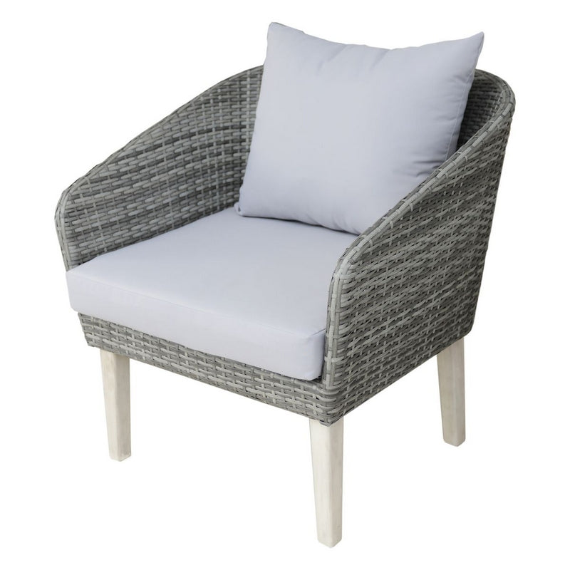 Garden Furniture Set by Wensum - 4 Seats Grey Cushions - Croft Home & Garden