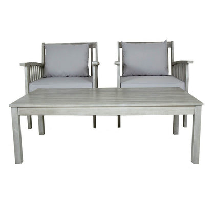 Eco Garden Furniture Set by Wensum - 4 Seats Grey Cushions - Croft Home & Garden