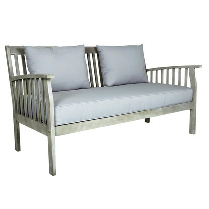 Eco Garden Furniture Set by Wensum - 4 Seats Grey Cushions - Croft Home & Garden