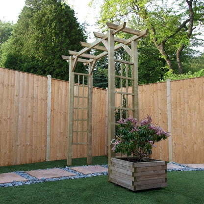 Mercia 6' 10" x 2' 4" Flat Garden Arch - Premium Pressure Treated