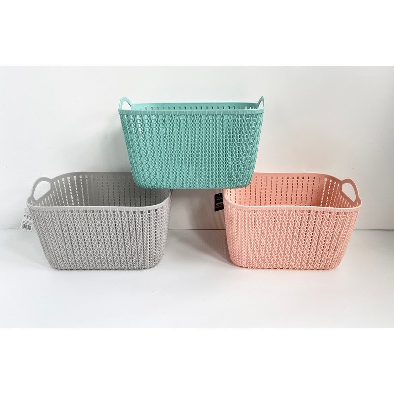 Plastic Basket 19.6 Litres - Green by EA Living