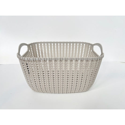 Plastic Basket 19.6 Litres - Grey by EA Living