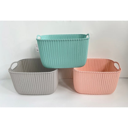 Plastic Basket 23.3 Litres - Green by EA Living