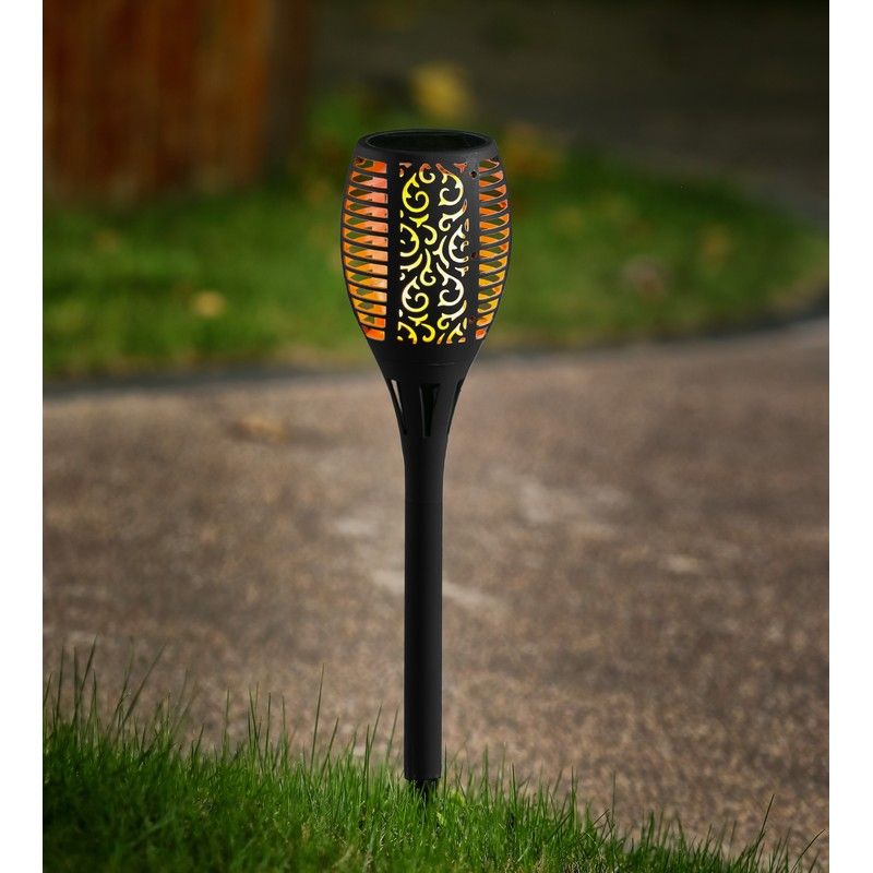 Torch Solar Garden Stake Light 11 Orange LED - 58cm by Bright Garden