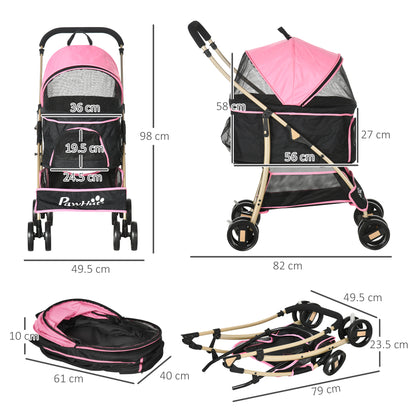 PawHut Detachable Pet Stroller