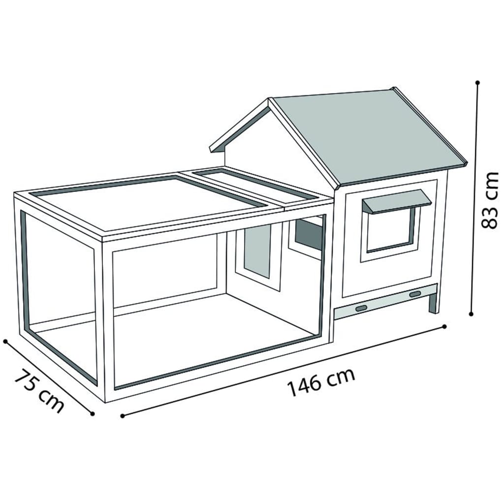 FLAMINGO Rabbit Hutch Grace Cottage