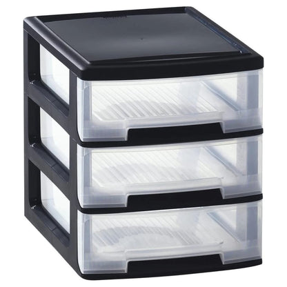 Curver Desk Drawer Cube Babel A4 3x5L Black and Transparent