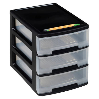 Curver Desk Drawer Cube Babel A4 3x5L Black and Transparent