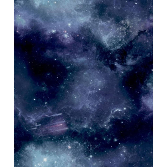 Noordwand Wallpaper Good Vibes Galaxy with Stars Black and Purple