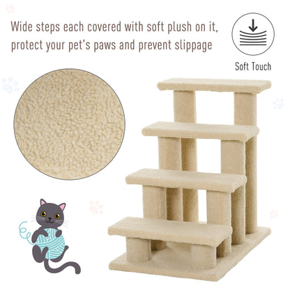 PawHut Cat Tree Ladder 63.5L 43W 60H (cm)-Light Brown