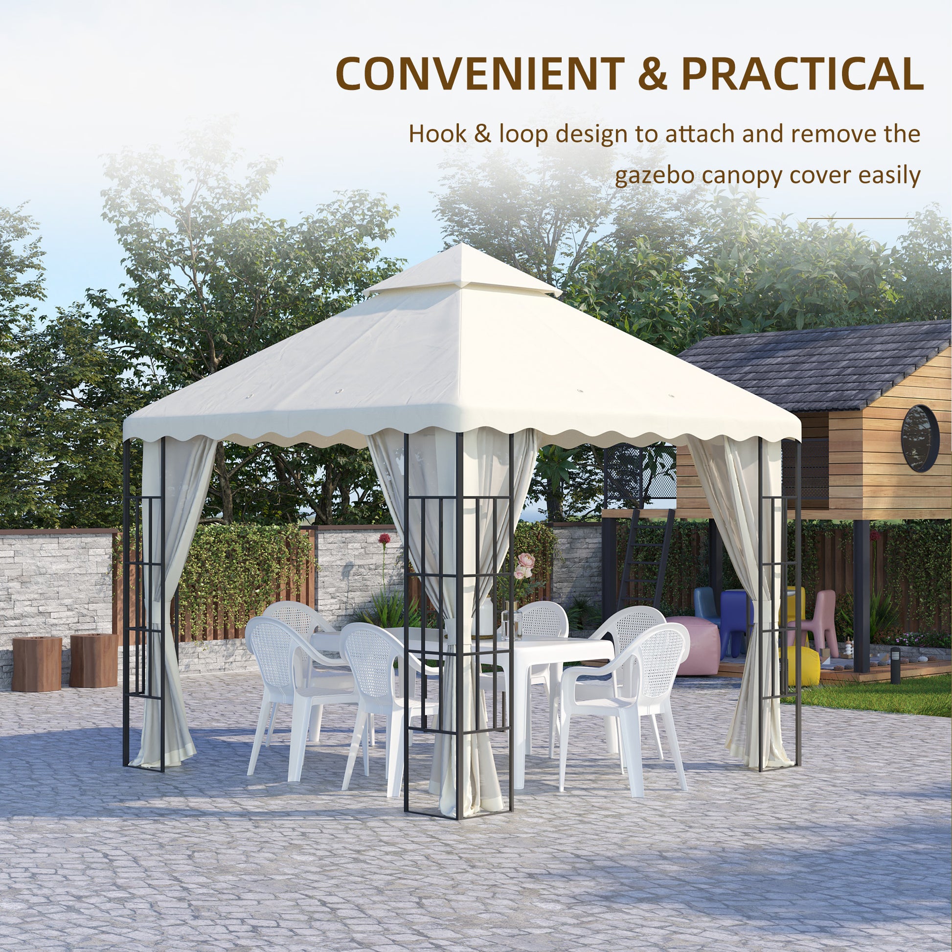 Outsunny 3 x 3 (m) Gazebo Canopy Replacement Covers