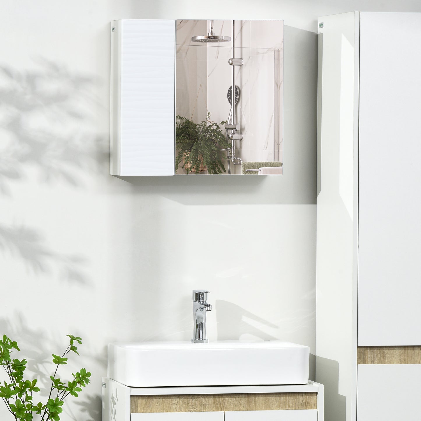 kleankin Bathroom Cabinet with Mirror