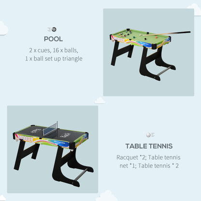 Homcom Medium-density fibreboard 4-in-1 Multi Indoor Game Sports Table