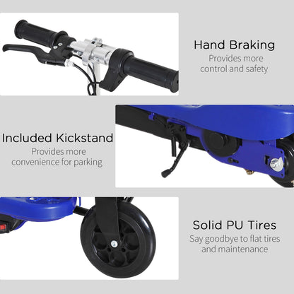 Homcom Folding Electric Kids Scooter Ride on Age 7-14