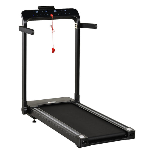 600W Foldable Steel Motorised Treadmill Black-0