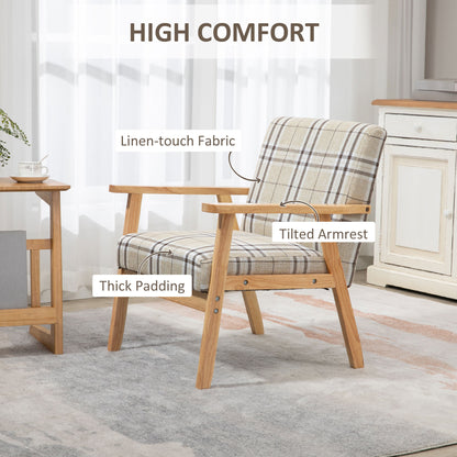 Homcom Modern Accent Chairs with Cushioned Seat