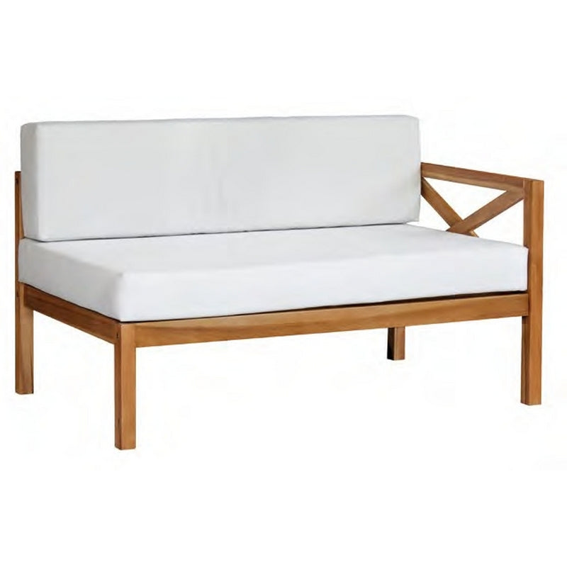 Kemberton Garden Corner Sofa by Greenhurst - 4 Seats White Cushions