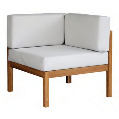 Kemberton Garden Corner Sofa by Greenhurst - 4 Seats White Cushions