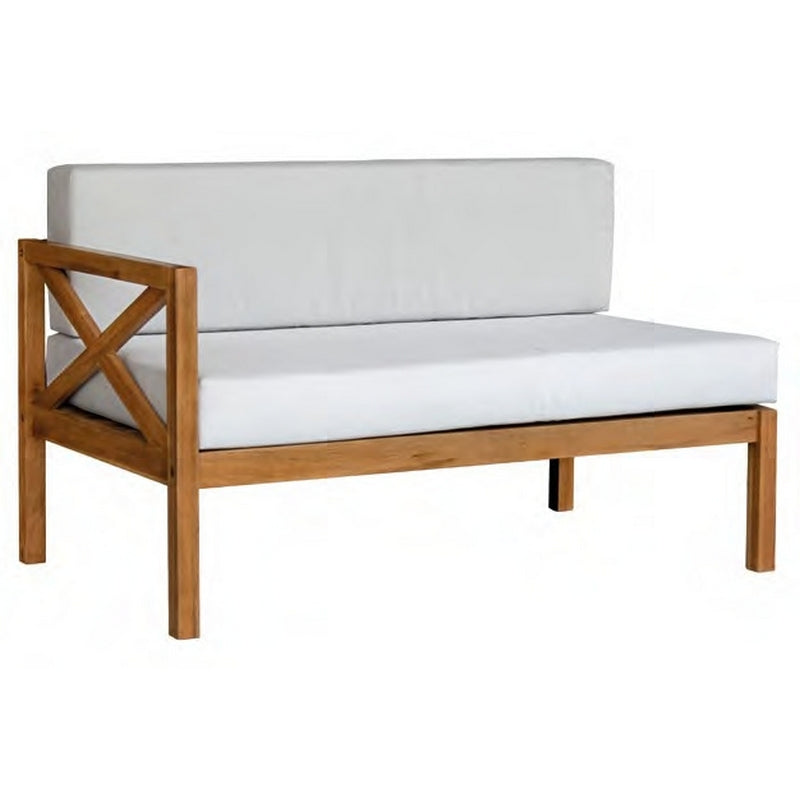 Kemberton Garden Corner Sofa by Greenhurst - 4 Seats White Cushions